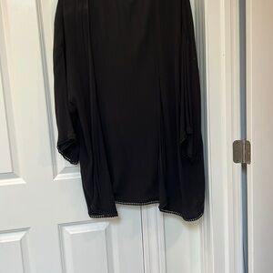 Divided Black Open Front Sweater